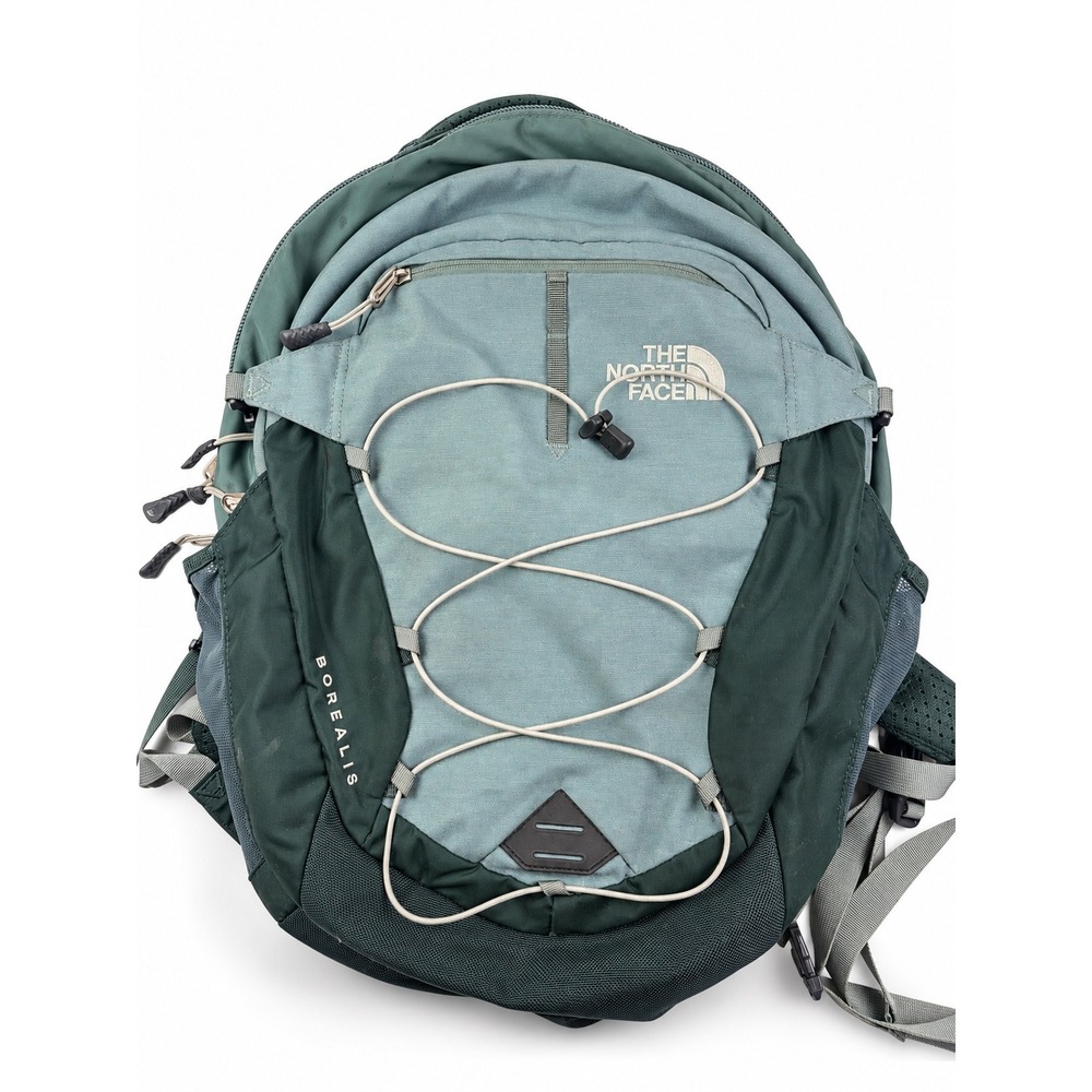 The North Face Borealis Green Grey Hiking School Backpack Bag Unisex $180